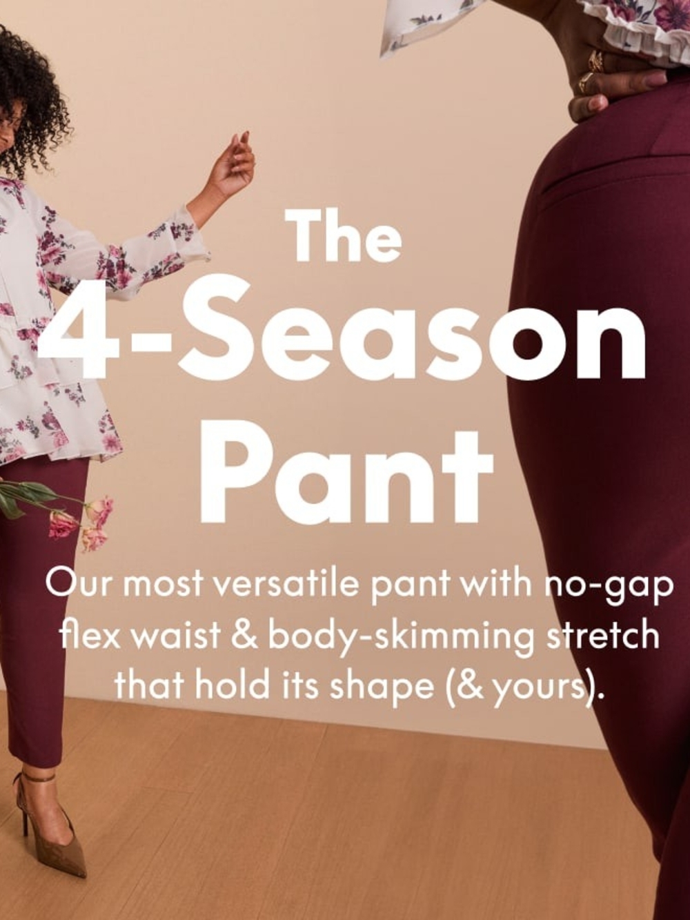 Lane Bryant Stretch Straight-Leg Pants in Deep Berry